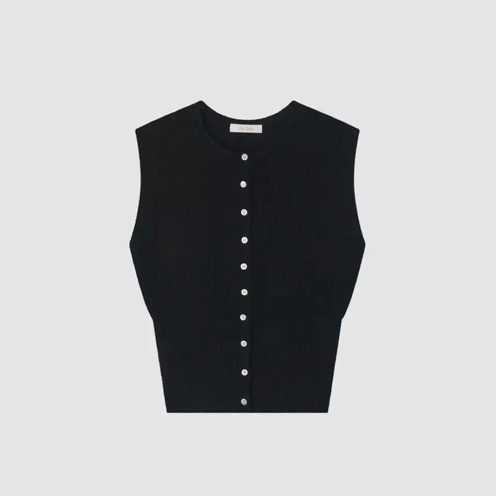 [BUNJANG] The Reel Nancy Knit Vest Black / 더릴 Nancy Knit Vest Black