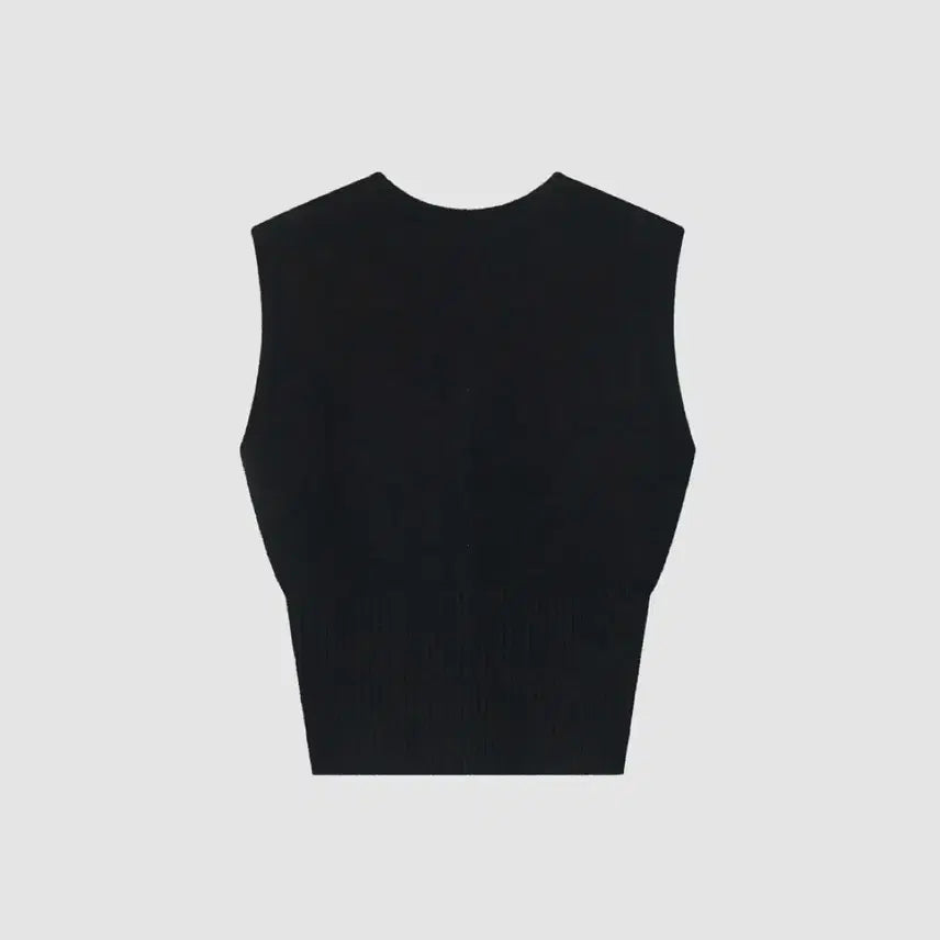 [BUNJANG] The Reel Nancy Knit Vest Black / 더릴 Nancy Knit Vest Black
