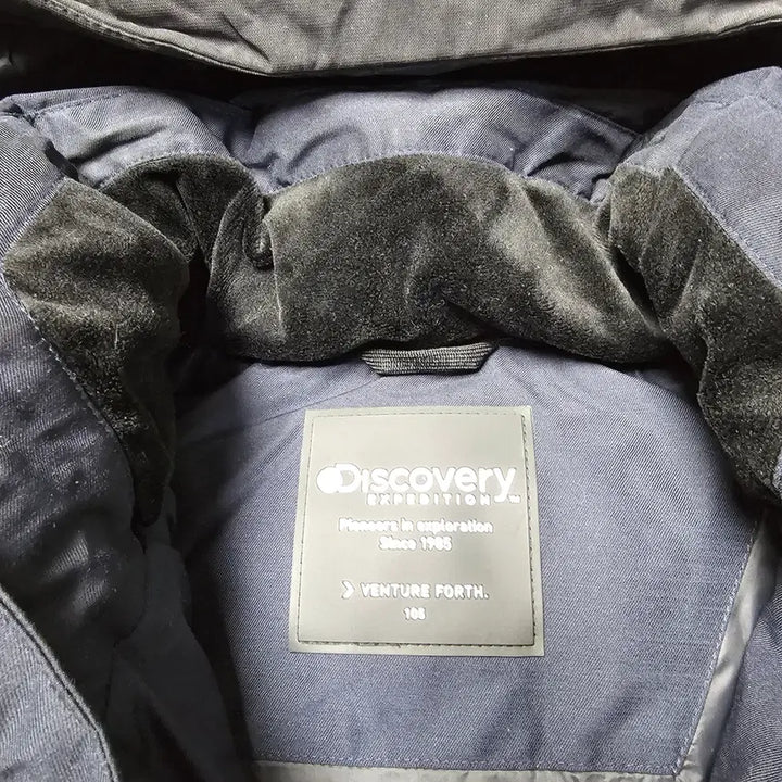 [BUNJANG] Discovery Navy Hooded Down Long Padded Jacket (Size 110) / 530- 디스커버리 오리털 후드 롱패딩 네이비 110
