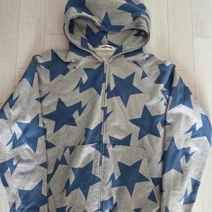 [BUNJANG] BAPE Star Hoodie Blue Gray / 베이프 스타 후드집업 블루 그레이