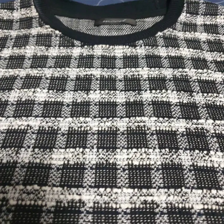 [BUNJANG] MOOD Tweed Short Sleeve Top / MOOD 트위드 반팔티 블랙&amp;화이트 (M)