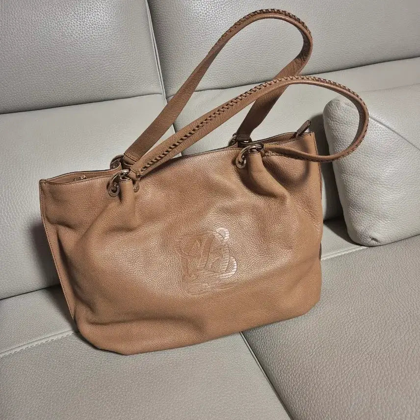 [BUNJANG] Louis Quatorze Leather Tote Bag / 루이까또즈 가죽 토트백 브라운