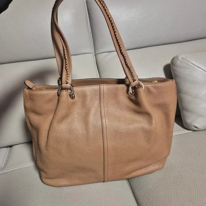 [BUNJANG] Louis Quatorze Leather Tote Bag / 루이까또즈 가죽 토트백 브라운
