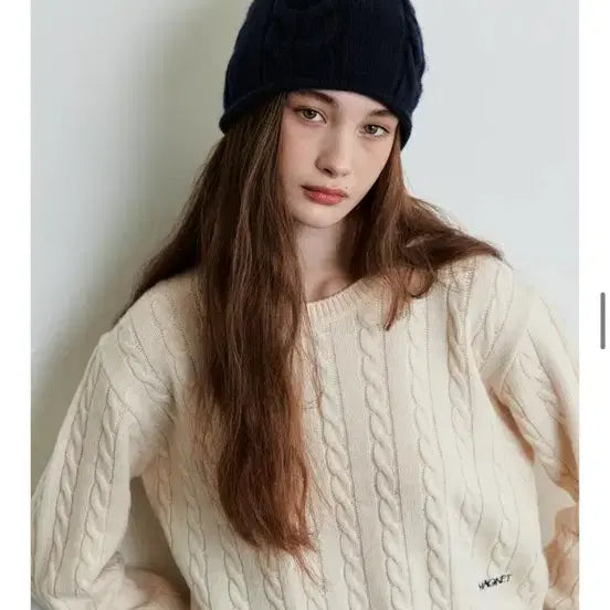 [BUNJANG] MAGNET Archive Ivory Cable Knit Spring Sweater / [MAGNET아카이브] 아이보리 케이블 니트 **봄니트