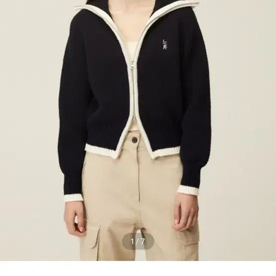 [BUNJANG] Itter Navy Zip-up Cardigan / 잇터 집업가디건 네이비 새상품 팝니다