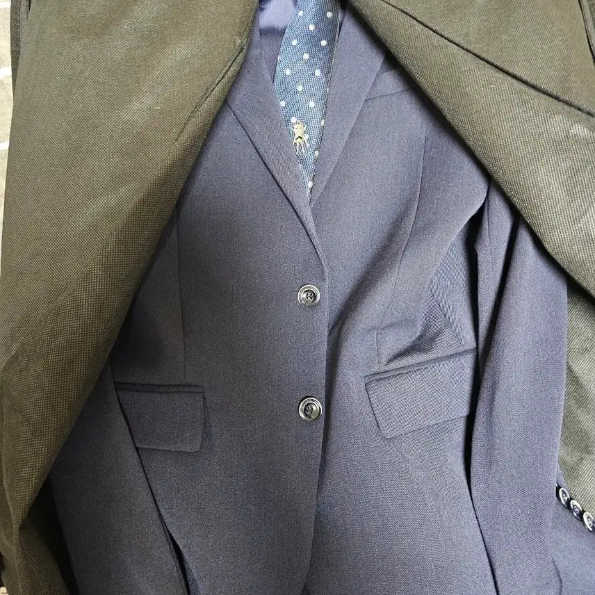 [BUNJANG] STCO Slim Fit Navy Suit Set / STCO정장세트 상의100 하의78 슬림핏 +와이셔츠