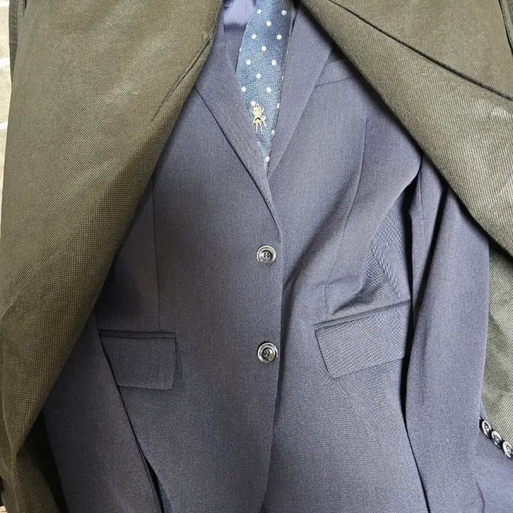 [BUNJANG] STCO Slim Fit Navy Suit Set / STCO정장세트 상의100 하의78 슬림핏 +와이셔츠
