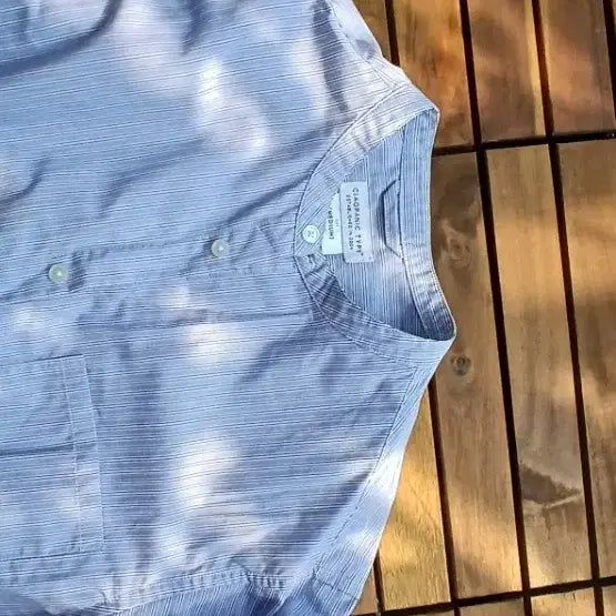 [BUNJANG] Giordano China Collar Shirt Sky Blue / [지오다노] 차이나 카라 셔츠 하늘색