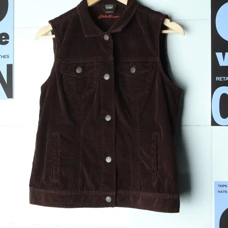 [BUNJANG] Eddie Bauer Corduroy Vest / W(S-M) 에디바우어 집업 바람막이 점퍼자켓 코듀로이 조끼-1781D