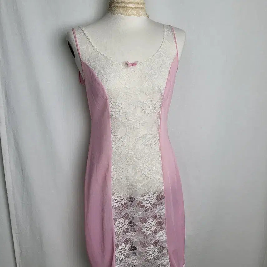 [BUNJANG] Vintage Dusty Pink Slip Dress / 빈티지 더스트 핑크 슬립 원피스