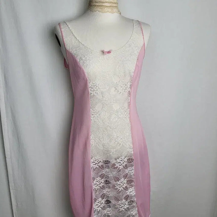 [BUNJANG] Vintage Dusty Pink Slip Dress / 빈티지 더스트 핑크 슬립 원피스