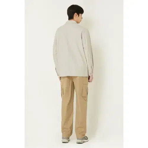 [BUNJANG] Epigram Beige Ripstop Safari Jacket for Men / 에피그램 베이지색 남성 립스타 사파리 자켓