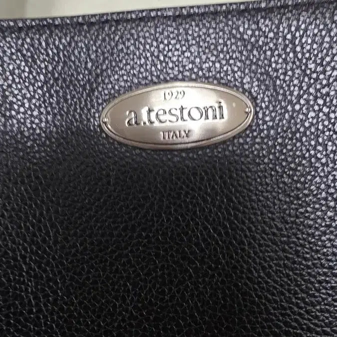 [BUNJANG] a.testoni Leather Tote Bag - Black / a.testoni 가죽 토트백 블랙