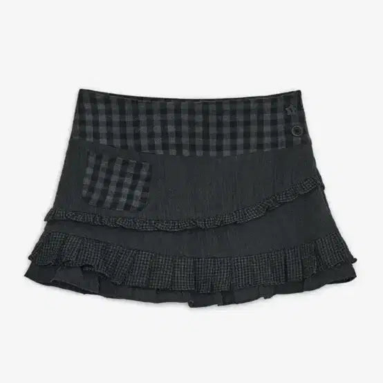 [BUNJANG] Hug Your Skin Checkered Ruffle Mini Skirt / 허그유어스킨 체크 러플 미니스커트