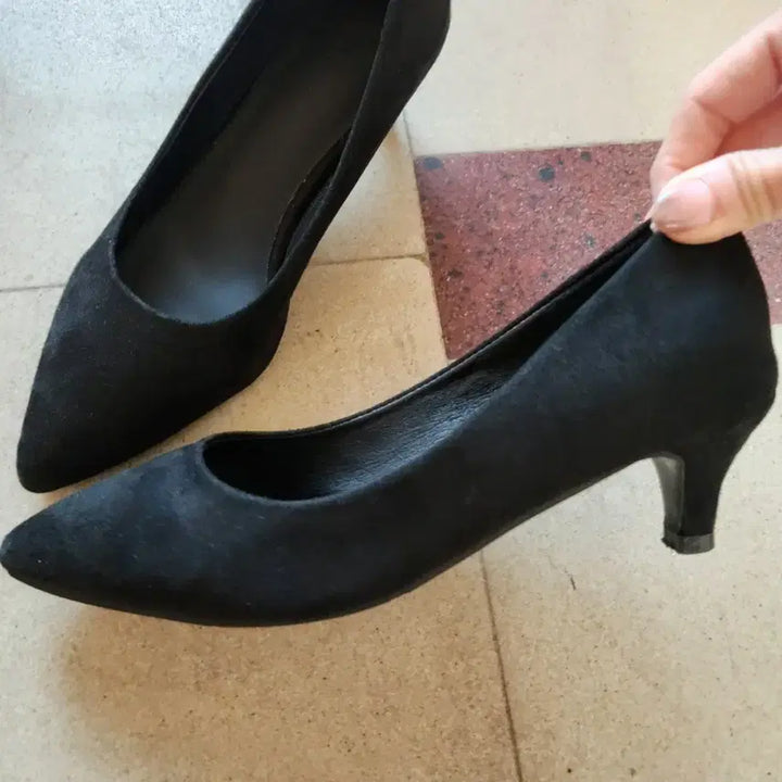 [BUNJANG] Chakan Shoes Suede Stiletto Heels 235 / 착한구두 스웨이드 스틸레토힐 235