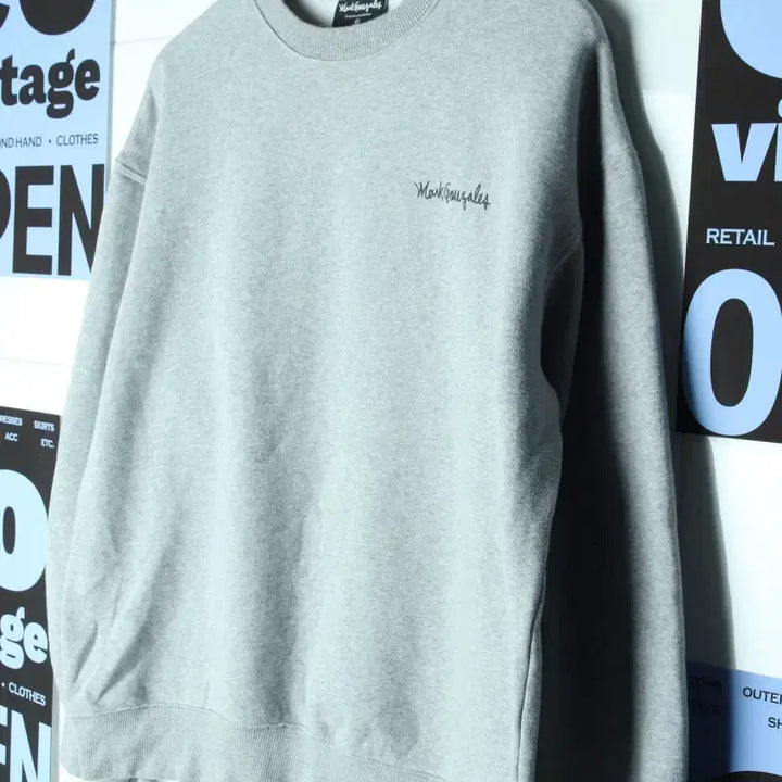 [BUNJANG] Mark Gonzales Grey Big Logo Sweatshirt / (M-XL) 마크곤잘레스 맨투맨 티셔츠 약기모 그레이 빅로고-1783A