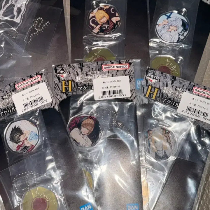 [BUNJANG] Death Note Acrylic Keyring Set / 류크제외 전종) 데스노트 아크릴 키링 세트 데스노트 제일복권 쿠지