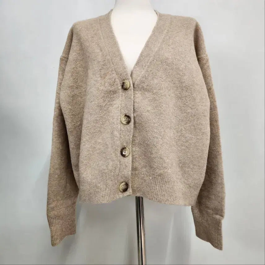 [BUNJANG] Uniqlo Souffle Yarn V-Neck Cardigan L / 유니클로 수플레얀 브이넥 가디건 L