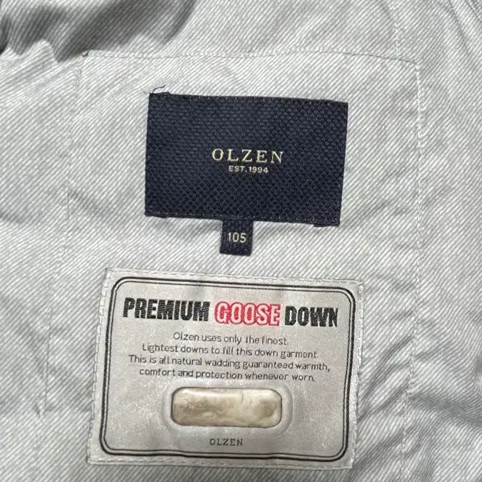 [BUNJANG] OLZEN Goose Gray Lightweight Down Jacket / 올젠 구스 그레이 경량패딩