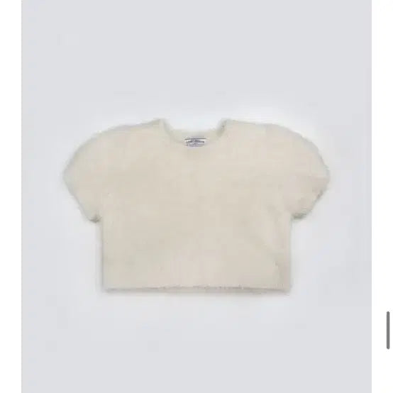 [BUNJANG] Withoutsummer Angora Crop Knit Top / 위드아웃썸머 앙고라 크롭 반팔 니트