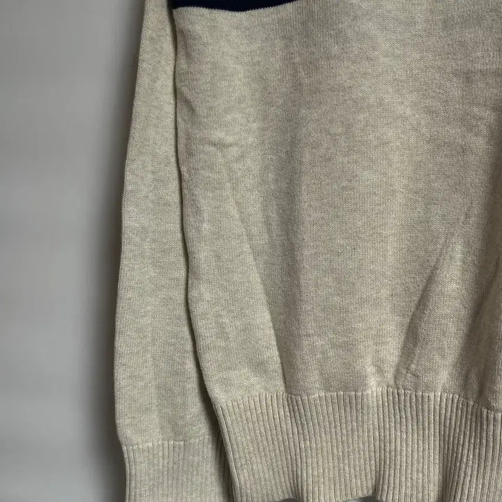 [BUNJANG] Tommy Hilfiger Striped Half-Zip Knit Sweater M / 공용 타미힐피거 스트라이프 반집업 니트 스웨터 M