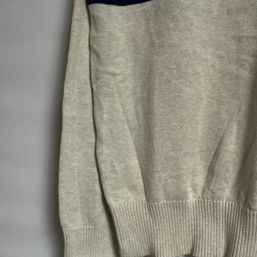 [BUNJANG] Tommy Hilfiger Striped Half-Zip Knit Sweater M / 공용 타미힐피거 스트라이프 반집업 니트 스웨터 M