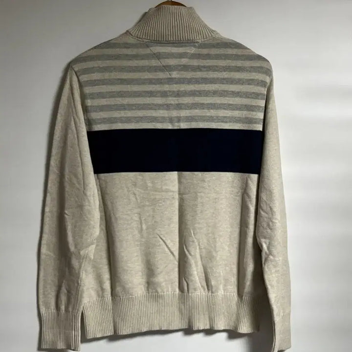[BUNJANG] Tommy Hilfiger Striped Half-Zip Knit Sweater M / 공용 타미힐피거 스트라이프 반집업 니트 스웨터 M