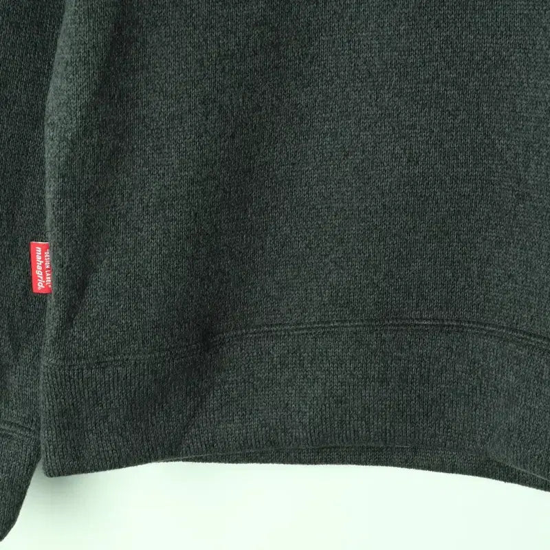 [BUNJANG] Mahagrid Knit Sweater - Greenish Khaki / (M) 마하그리드 니트 쑥 연카키 아메카지 놈코어-1784A