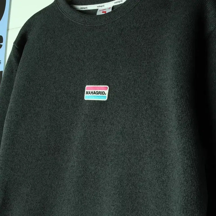 [BUNJANG] Mahagrid Knit Sweater - Greenish Khaki / (M) 마하그리드 니트 쑥 연카키 아메카지 놈코어-1784A