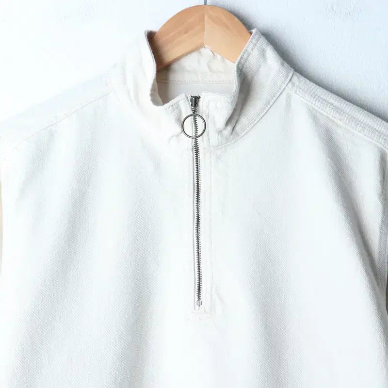 [BUNJANG] ZARA Windbreaker Jacket / (M) 자라 집업 바람막이 점퍼자켓 반집업 트러커 크림 면-17856
