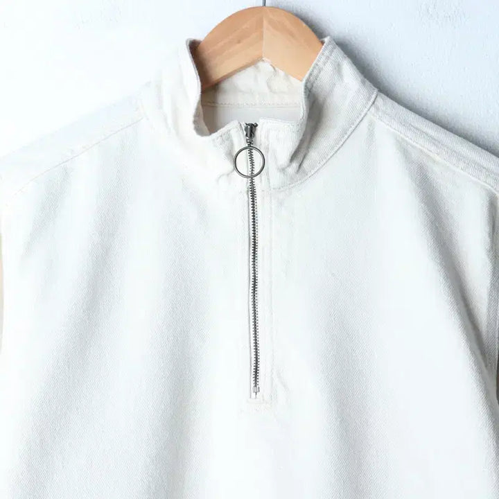 [BUNJANG] ZARA Windbreaker Jacket / (M) 자라 집업 바람막이 점퍼자켓 반집업 트러커 크림 면-17856