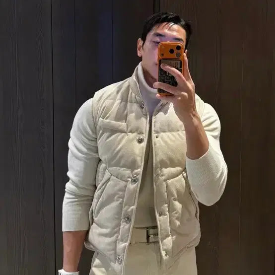[BUNJANG] Rapinato Etoile Ivory Vest Padding / 라피나토에뚜알 / 조끼패딩 아이보리 / 50 새제품급 팝니다
