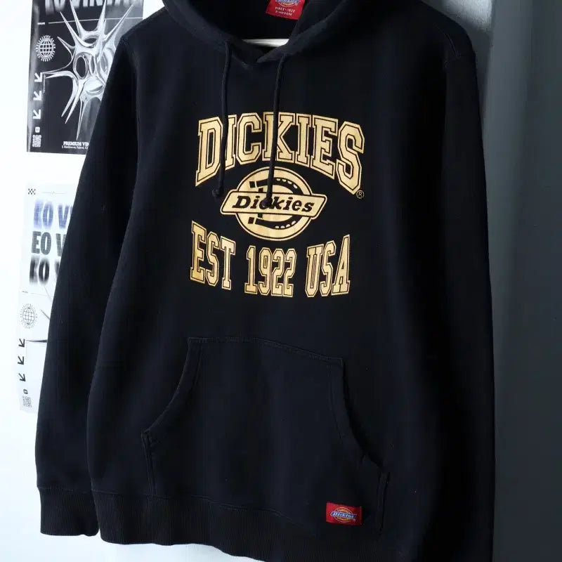 [BUNJANG] Dickies Big Logo Fleece Hoodie / (S-M) 디키즈 후드티셔츠 빅로고 기모 Y2K 올드스쿨-1786E