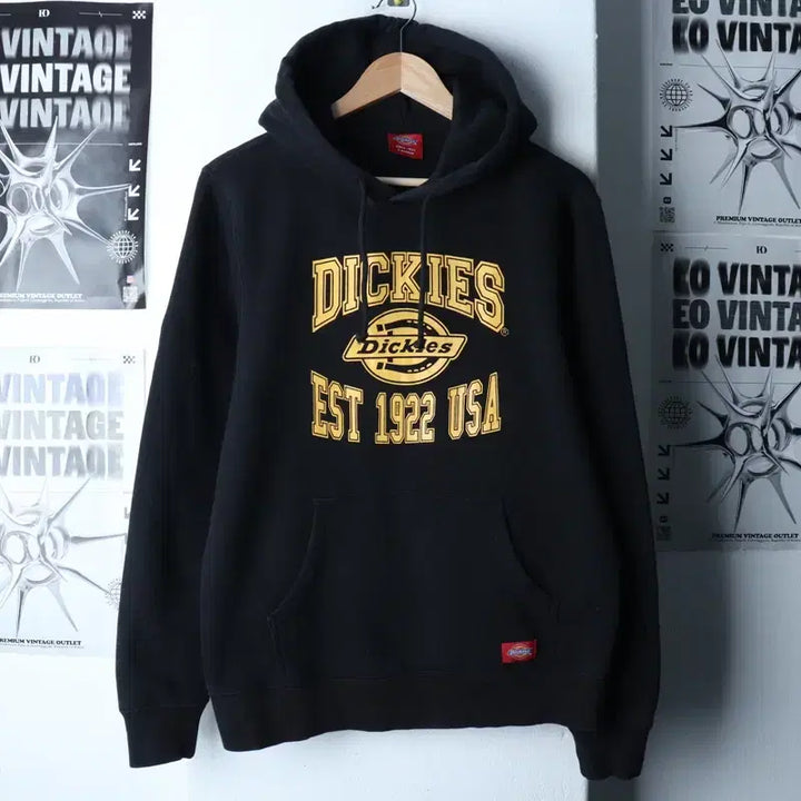 [BUNJANG] Dickies Big Logo Fleece Hoodie / (S-M) 디키즈 후드티셔츠 빅로고 기모 Y2K 올드스쿨-1786E