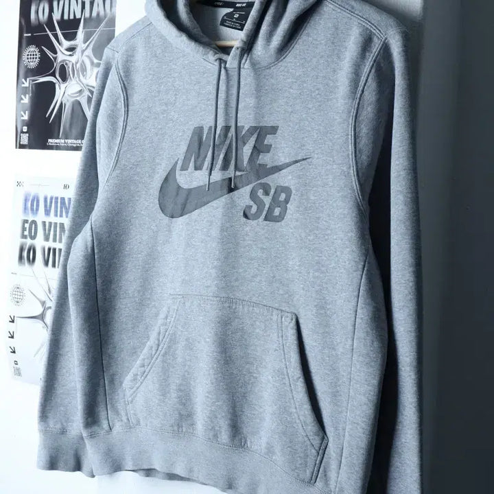 [BUNJANG] Nike SB Gray Fleece Hoodie / (M) 나이키 후드티셔츠 SB스케이트보드 그레이 기모-1787E