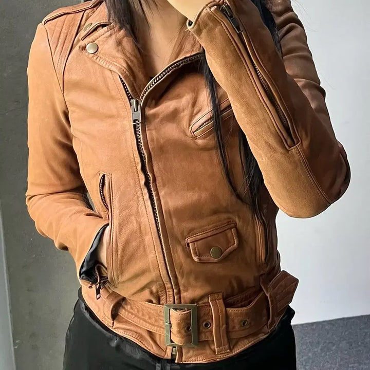[BUNJANG] MAUSSY Goat Leather Biker Jacket / 마우지 고트 레더 바이커 자켓