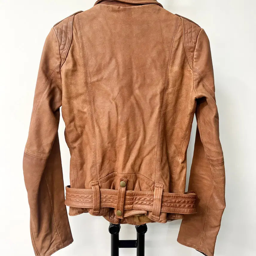 [BUNJANG] MAUSSY Goat Leather Biker Jacket / 마우지 고트 레더 바이커 자켓