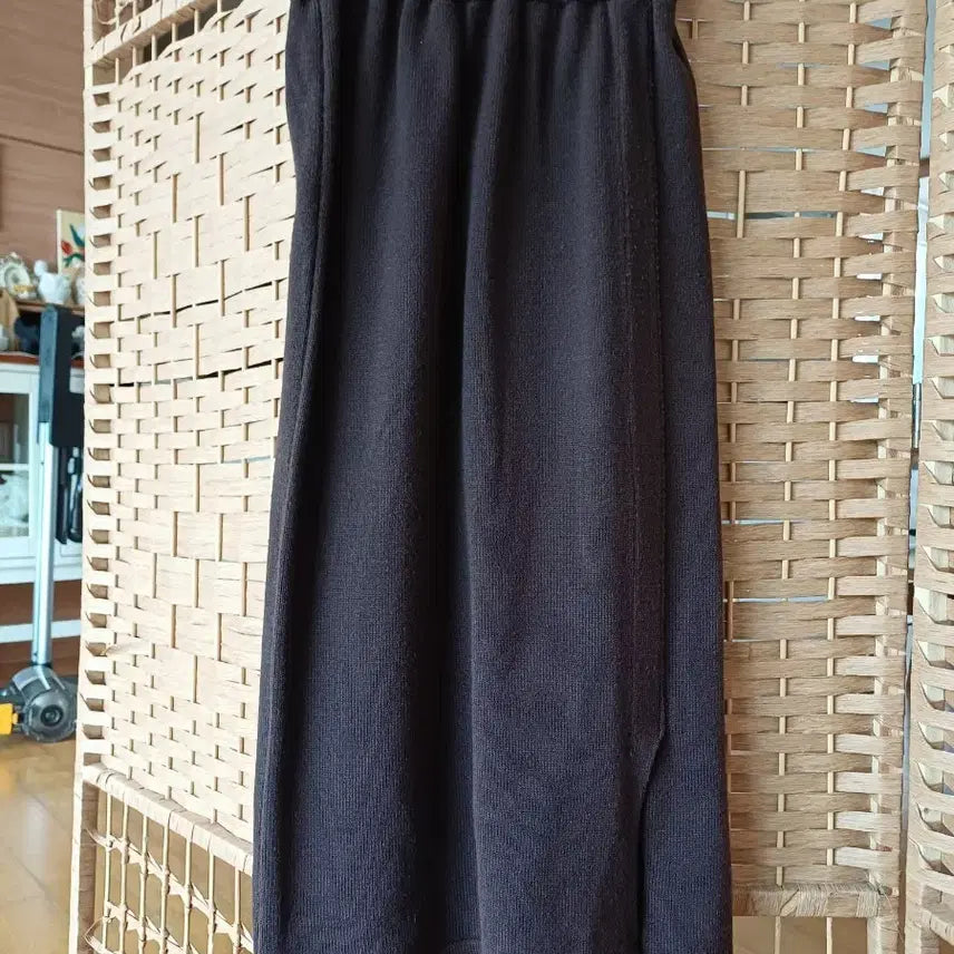 [BUNJANG] Knit Long Skirt - Brown / 니트 롱 스커트 브라운