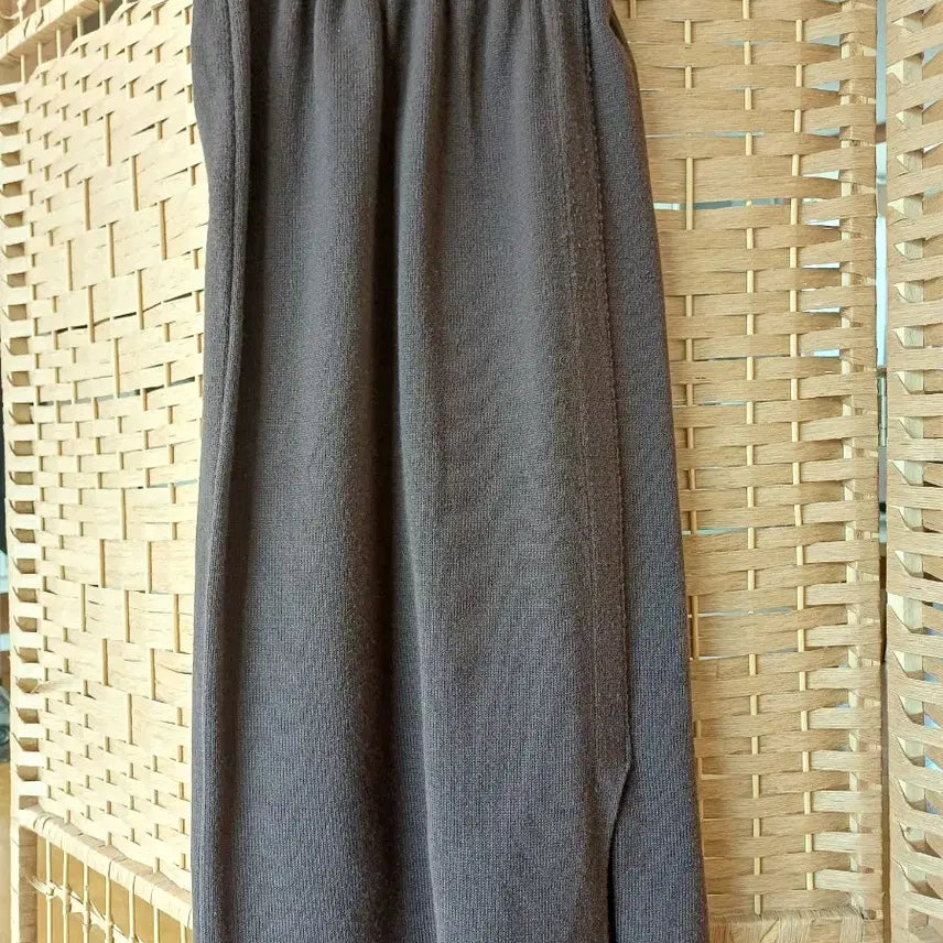 [BUNJANG] Knit Long Skirt - Brown / 니트 롱 스커트 브라운