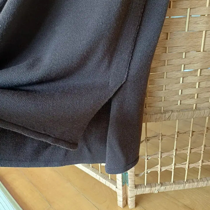 [BUNJANG] Knit Long Skirt - Brown / 니트 롱 스커트 브라운
