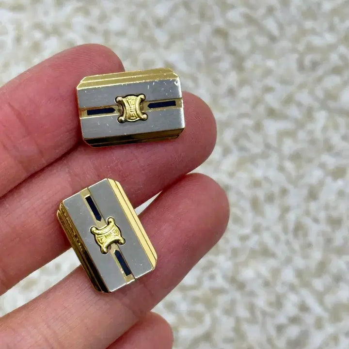 [BUNJANG] Celine Gold Cufflinks and Tie Pin Set / 셀린느 금장 커프스 + 넥타이핀 세트