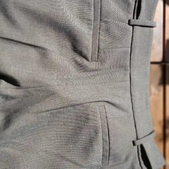 [BUNJANG] JW Gray Wide Tucked Pants / [JW]그레이 핀턱 와이드 팬츠 37