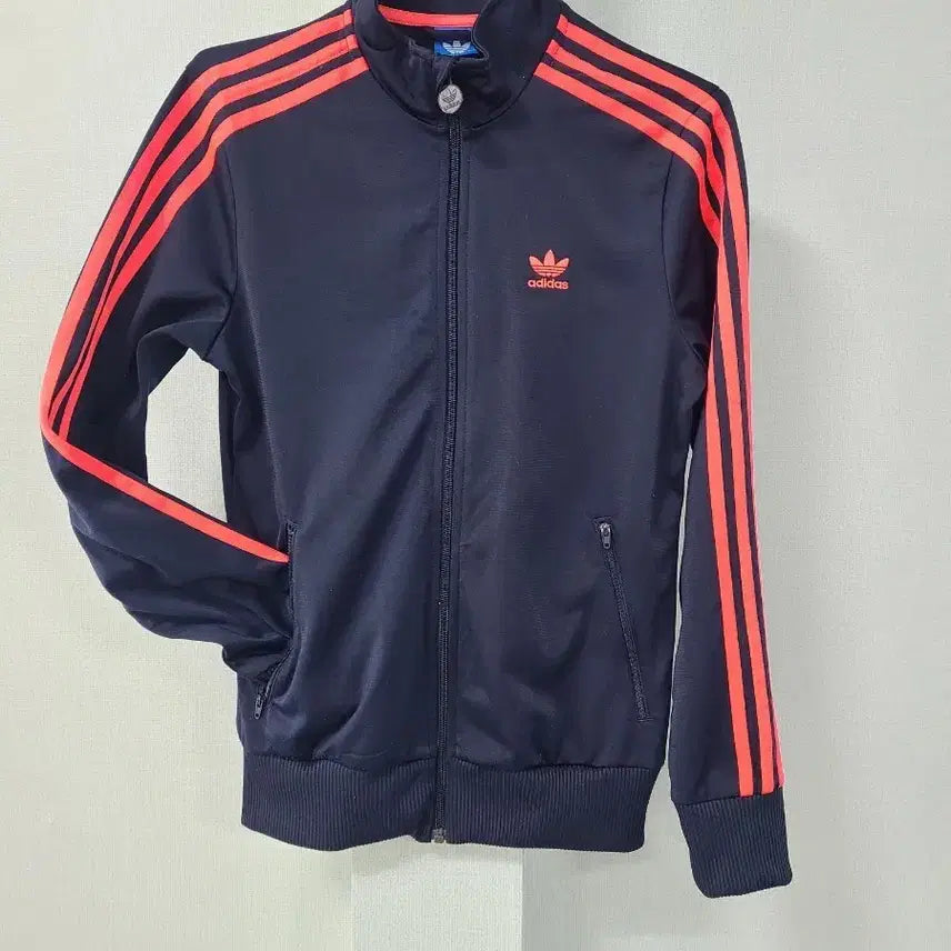 [BUNJANG] Adidas Track Top Navy/Hot Pink / 아디다스 삼선 트랙탑 네이비/핫핑크