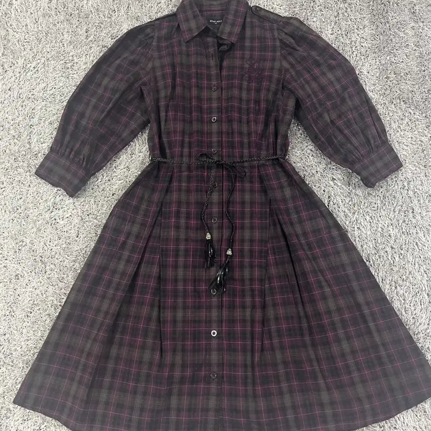 [SOLD OUT] 정품 빈폴  클래식 샤방한 체크 원피스