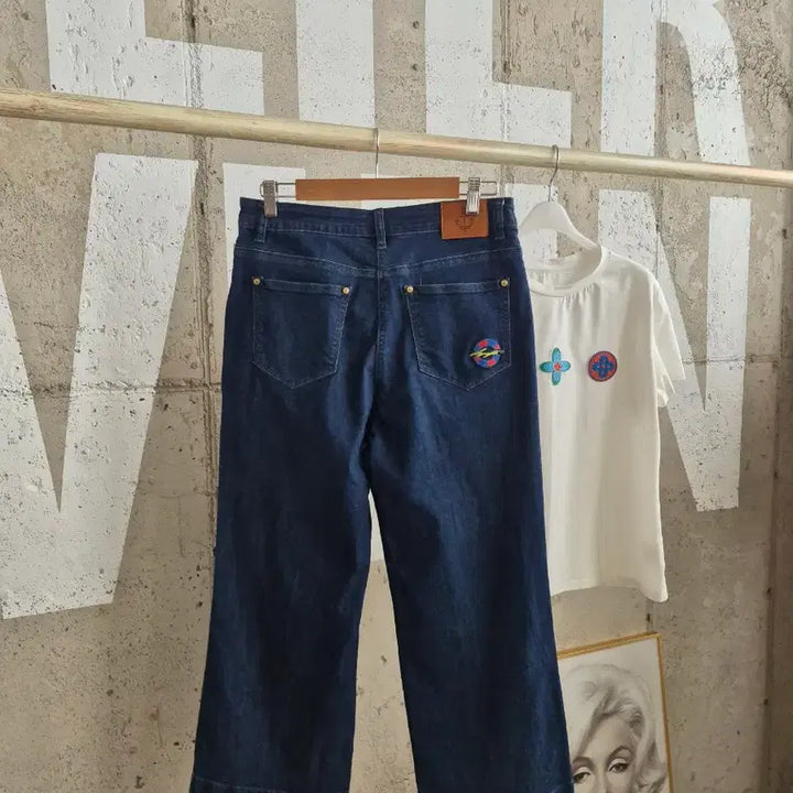 [BUNJANG] Karl Lagerfeld Spandex Thin Wide Leg Jeans / 칼라거펠트 스판되고 얇은 청바지(PT2