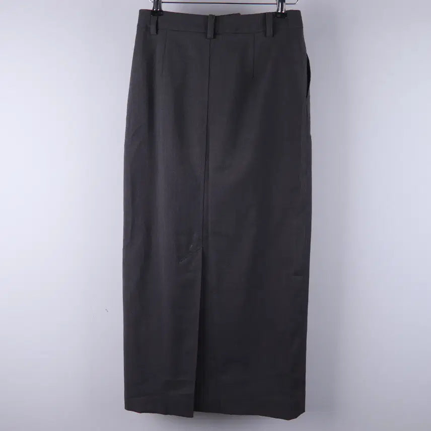 [BUNJANG] Matinkim Diagonal Detail Long Skirt - Charcoal (S) / (여성) 마뗑킴 다이애그널 디테일 롱 스커트 차콜 (S)