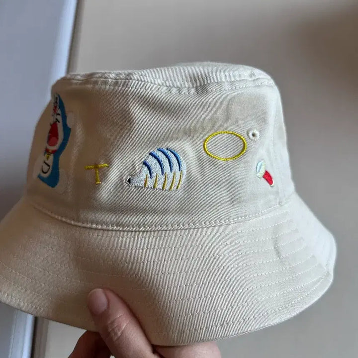 [BUNJANG] Doraemon Embroidered Bucket Hat / 도라에몽 자수 벙거지 모자 F