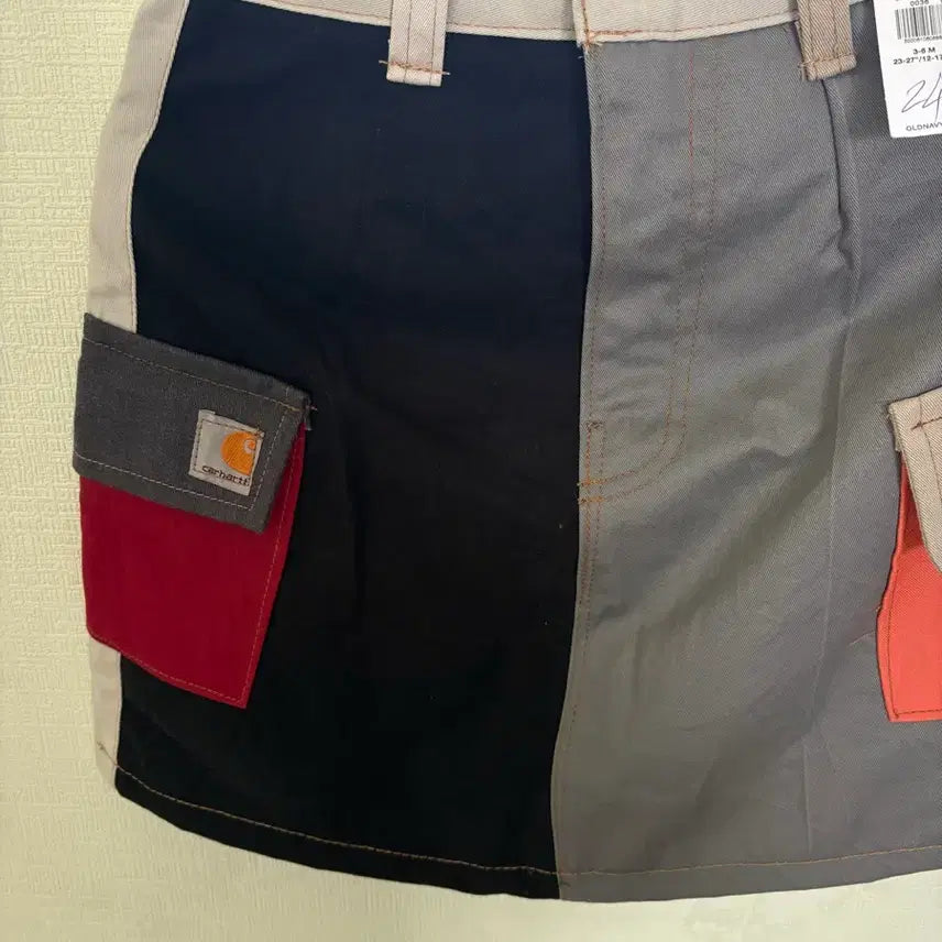 [BUNJANG] 칼하트 커스텀 컬러블록 포켓 미니스커트 / 칼하트 커스텀 컬러블록 포켓 미니스커트