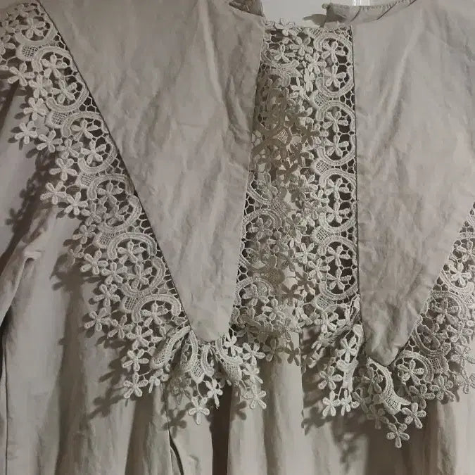 [BUNJANG] Lace Long Dress Beige / 고급진 레이스  원피스66 아이보리베이지