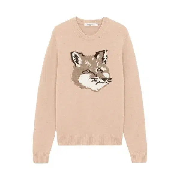 [BUNJANG] Maison Kitsune Big Fox Knit Beige S / 메종키츠네 빅폭스 니트 베이지 S